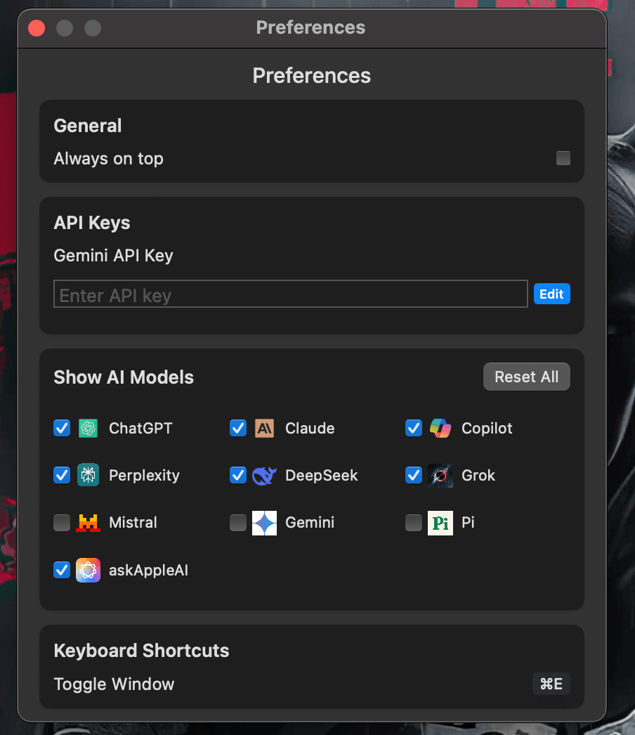 Preferences