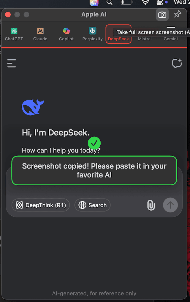 Apple AI Screenshot Feature